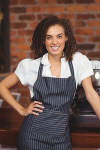 Woman at Coffee Machine