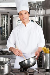 Picture of a chef in the kitchen